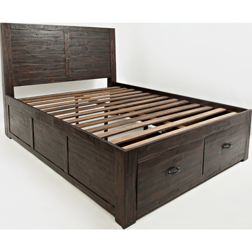 Jackson Lodge Queen Storage Bed in Distressed Finish